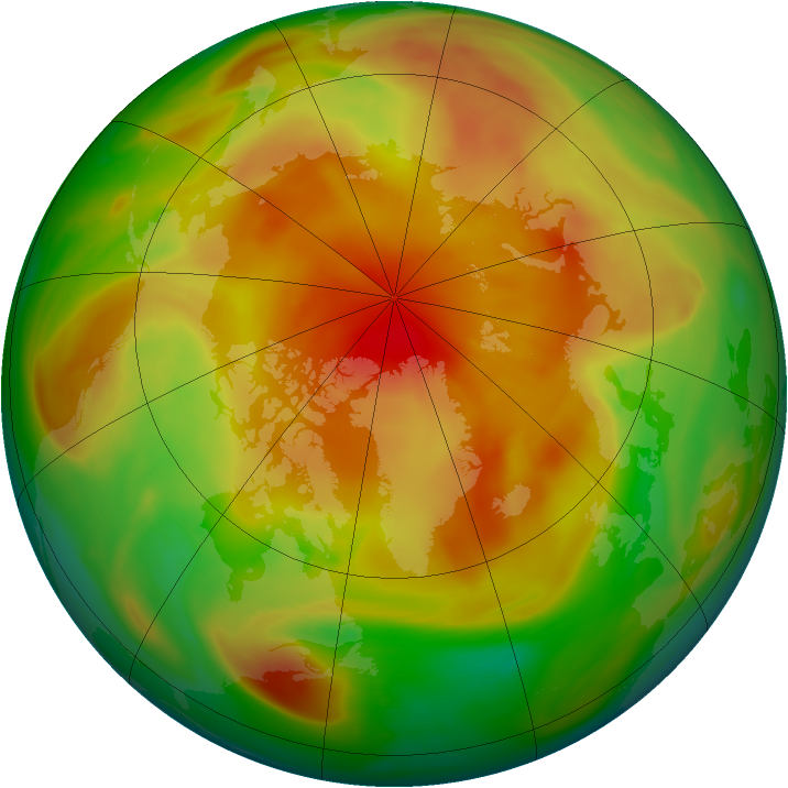 Arctic ozone map for 12 April 2005